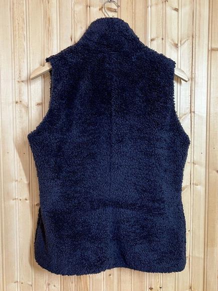 Patagonia Vest Womens M 'Los Lobos' Gray Deep Pile Fleece Purple Reversible - Picture 2 of 12